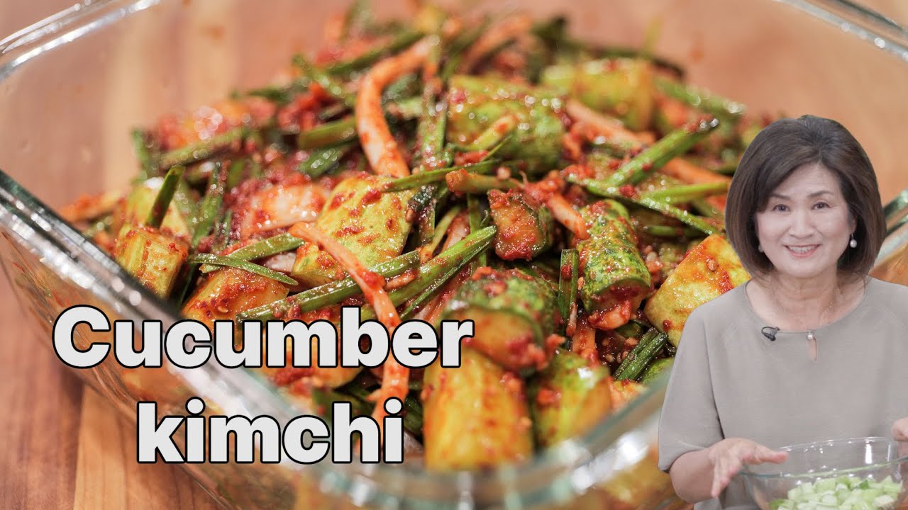 Быстрое и простое кимчи из огурцов! Хрустящее, острое и очень вкусное! Ой кимчи (오이김치)