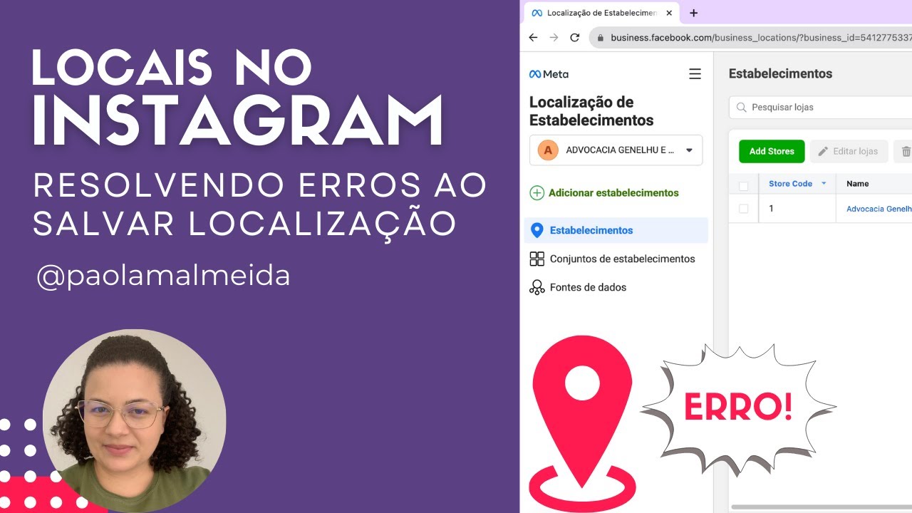 Erro 371 ao Salvar Nova Localização de Estabelecimento | Criando nova localização no Instagram