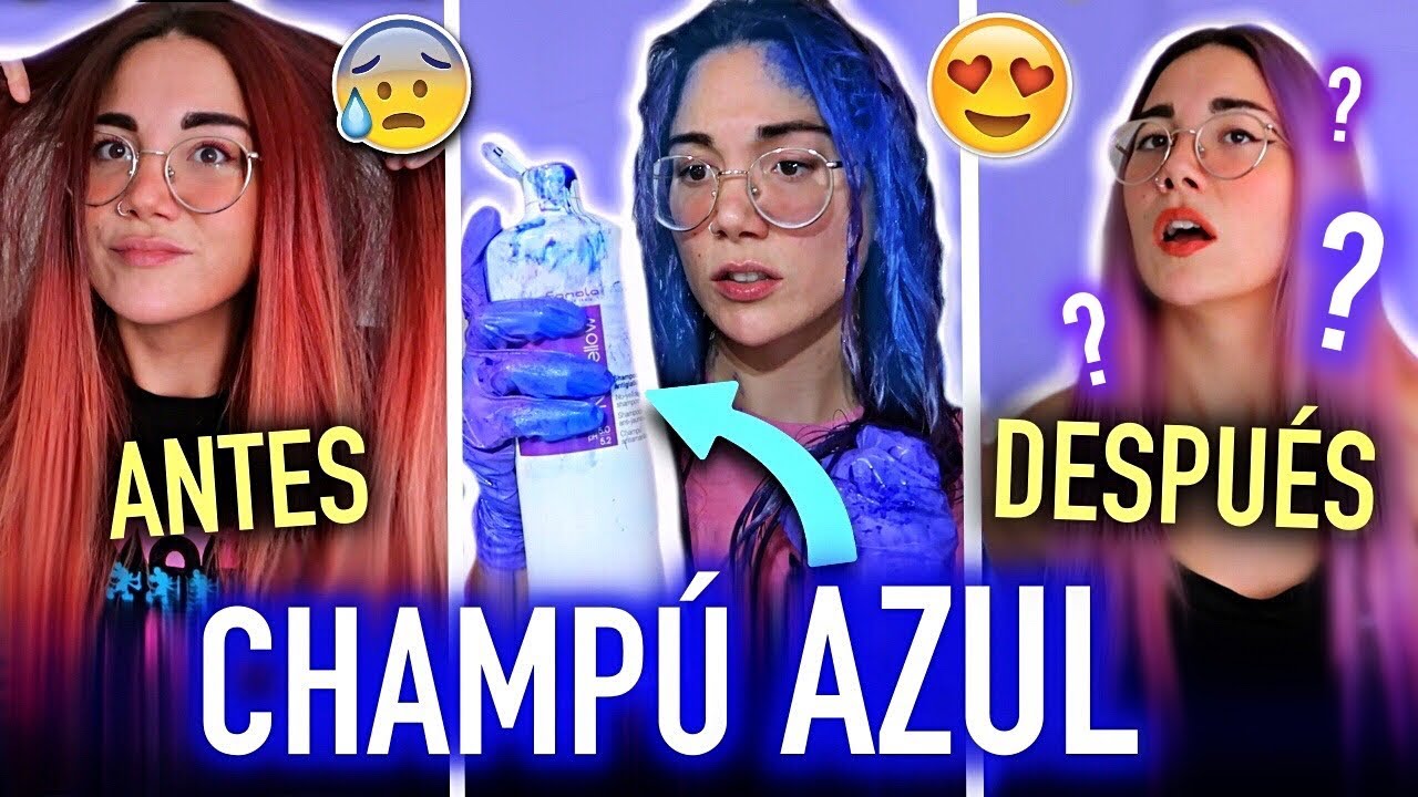 PRUEBO el CHAMPÚ AZUL *y este es el resultado* 😱 SORPRENDENTE!! | Carla Laubalo