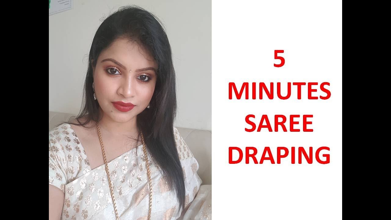 5 MINUTES SAREE DRAPING 2018