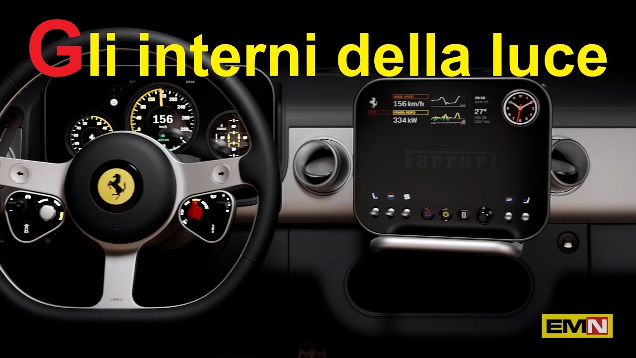 Gli interni della Ferrari Luce