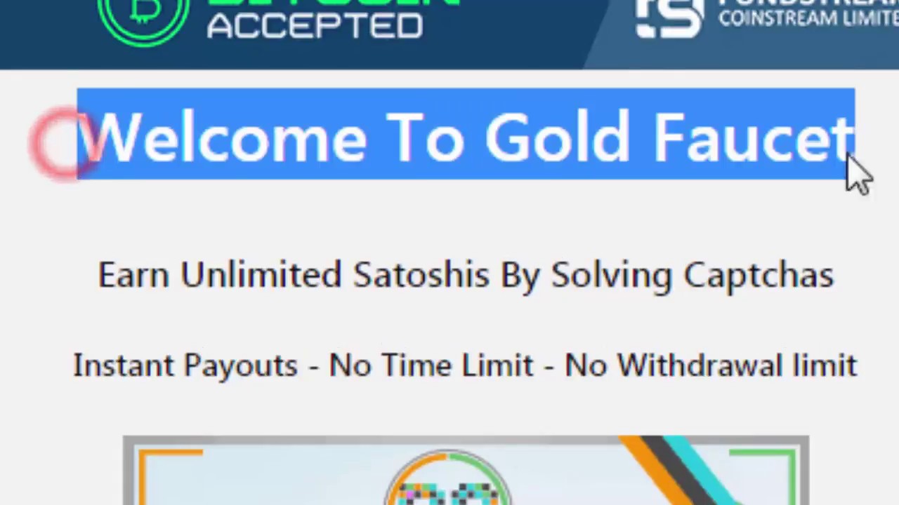 Gold Faucet | Earn fast | Claim free satoshi