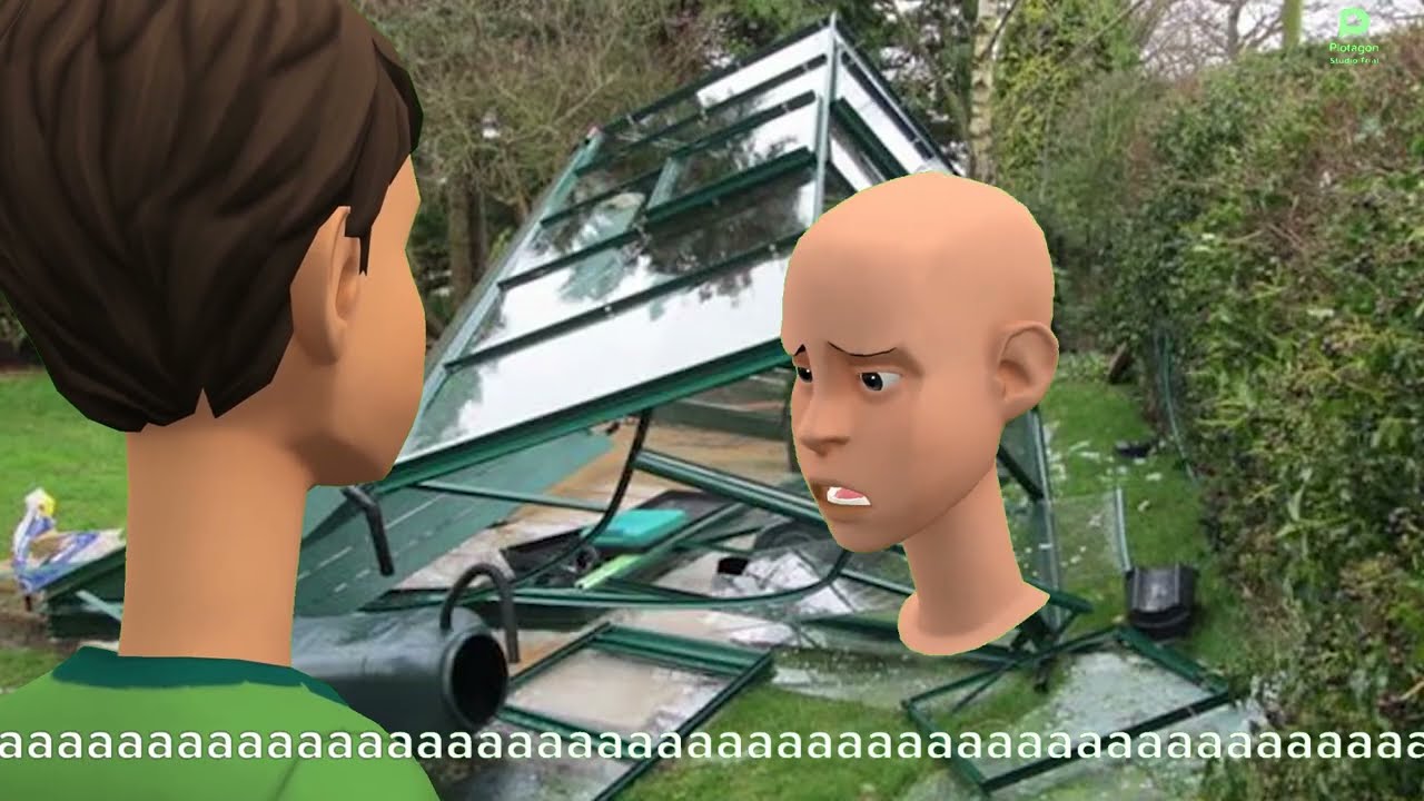Classic Caillou Destroys His Dad's Greenhouse/Grounded