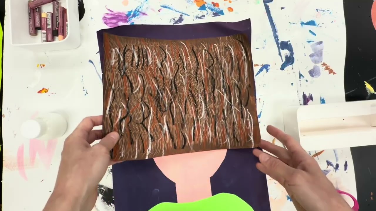 Self-Portrait Collages: Adding Hair
