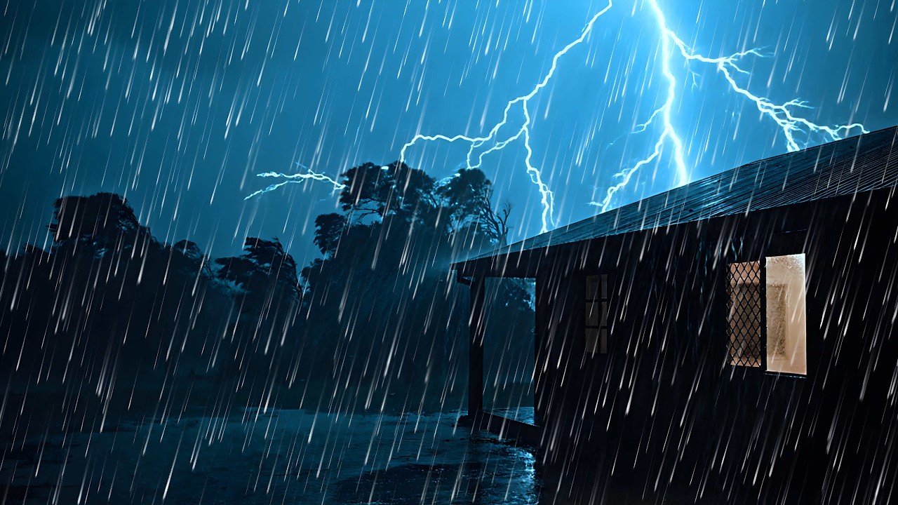 Fall Asleep FAST Tonight 😴 Heavy Rain & Loud Thunder on Tin Roof #104