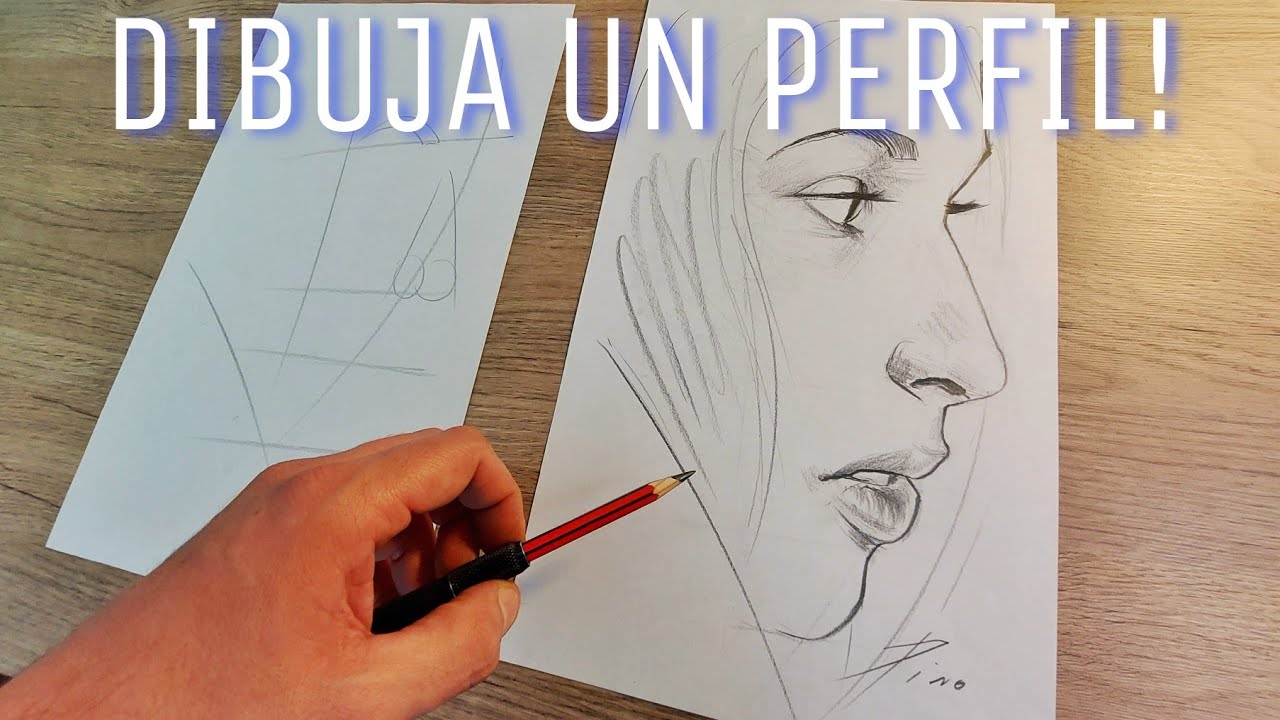 APRENDE a DIBUJAR un ROSTRO de PERFIL que se VEA NATURAL ✏ (Narrado 🎤)