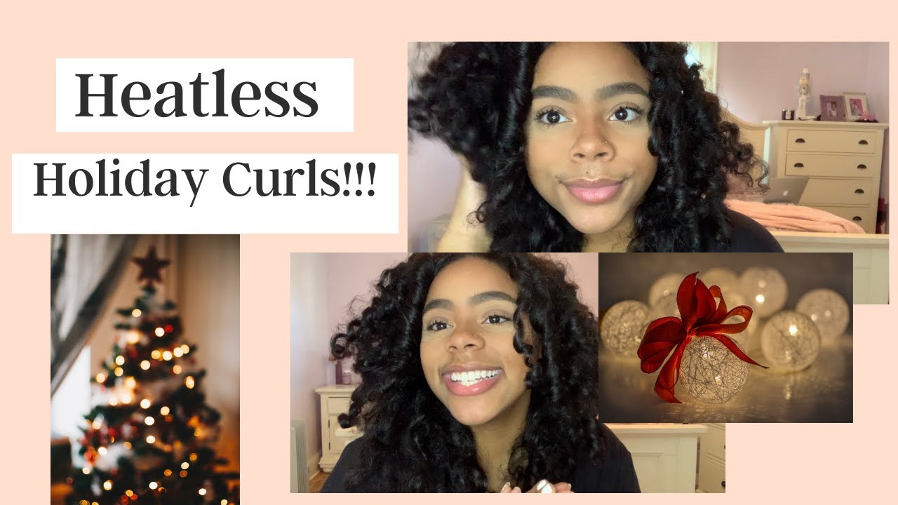 Holiday hairstyle for natural hair(heatless curls)| Cash CurlssCorner