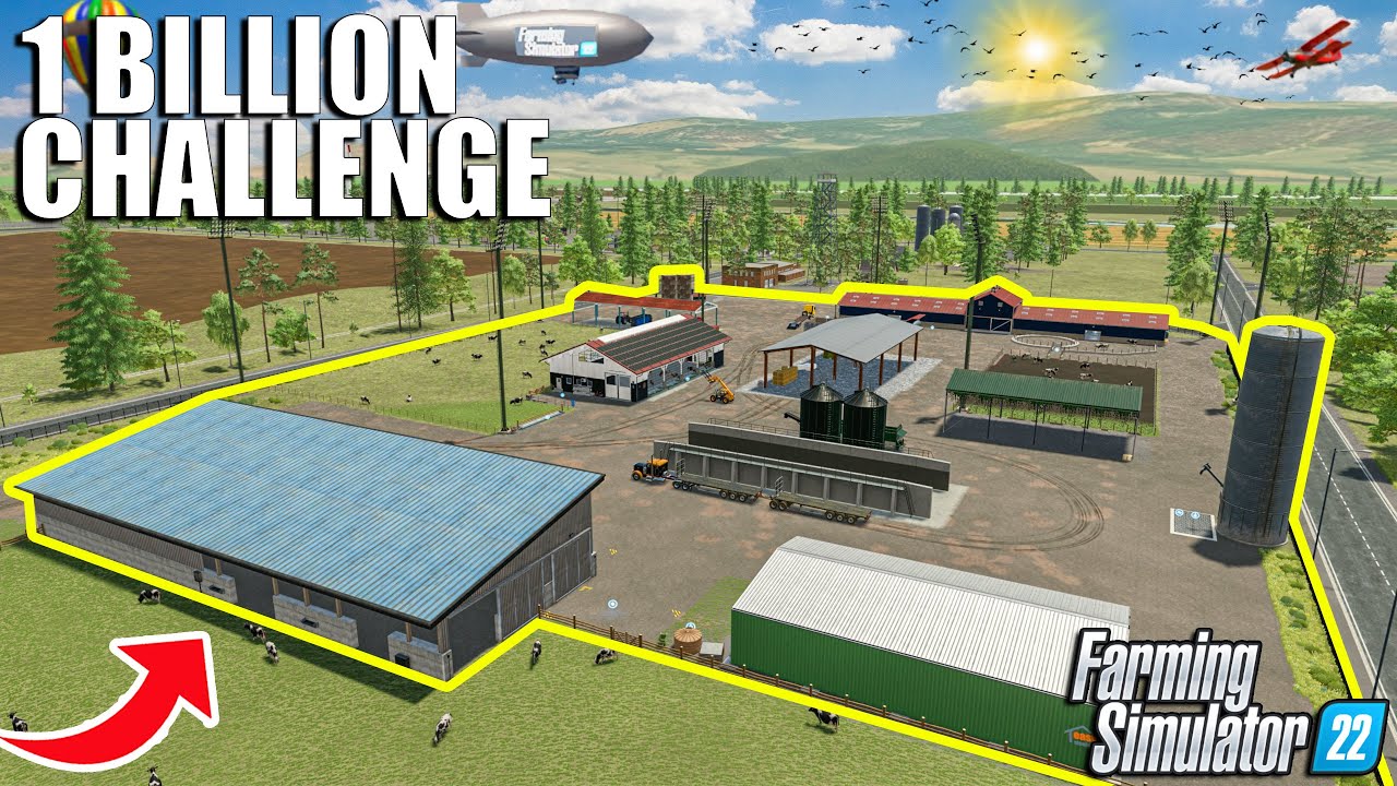 I SPENT MILLIONS Building THE LARGEST 1500 COWS FARM in Farming Simulator 22 | 1 BILLION Challenge