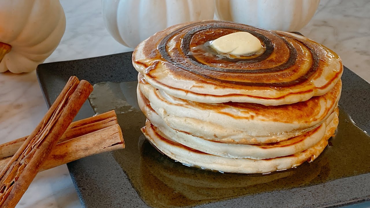 Cinnamon Roll Pancakes | Fluffy Pancakes That Melt in Your Mouth | No Mixer