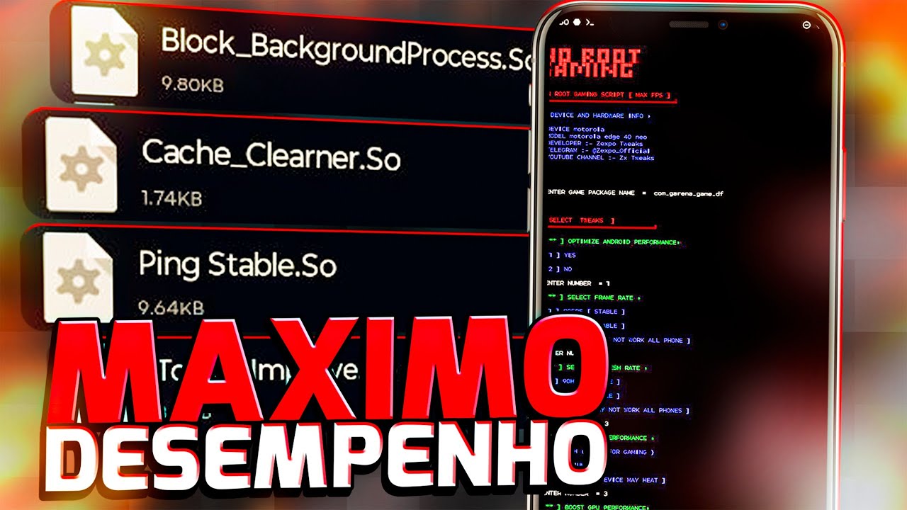 FORÇAR 120FPS + 120hz EM JOGOS ATRAVÉS DO SCRIPT TERMUX E ZERAR O LAG NO CELULAR 📲