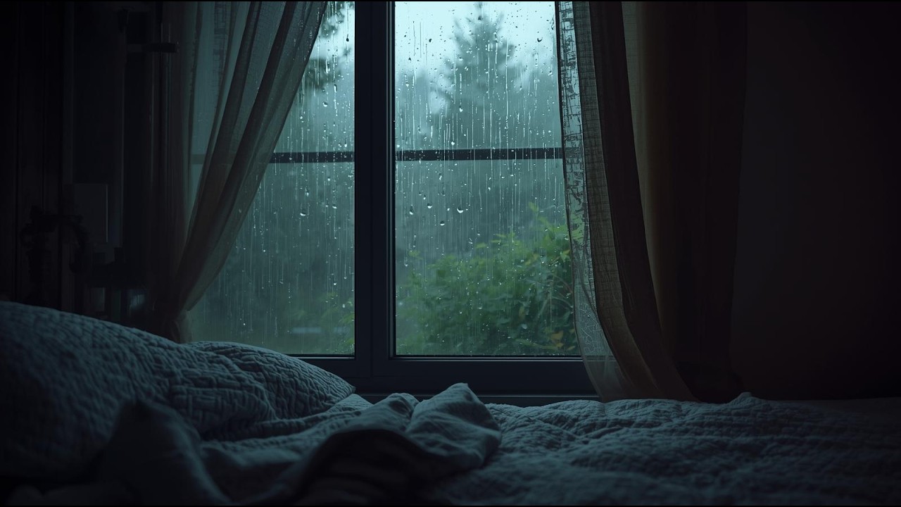 Cozy Rain Night 🔥 Campfire Beats & Heavy Rain | Dark Chill Beats for Focus, Study & Late Night Vibes