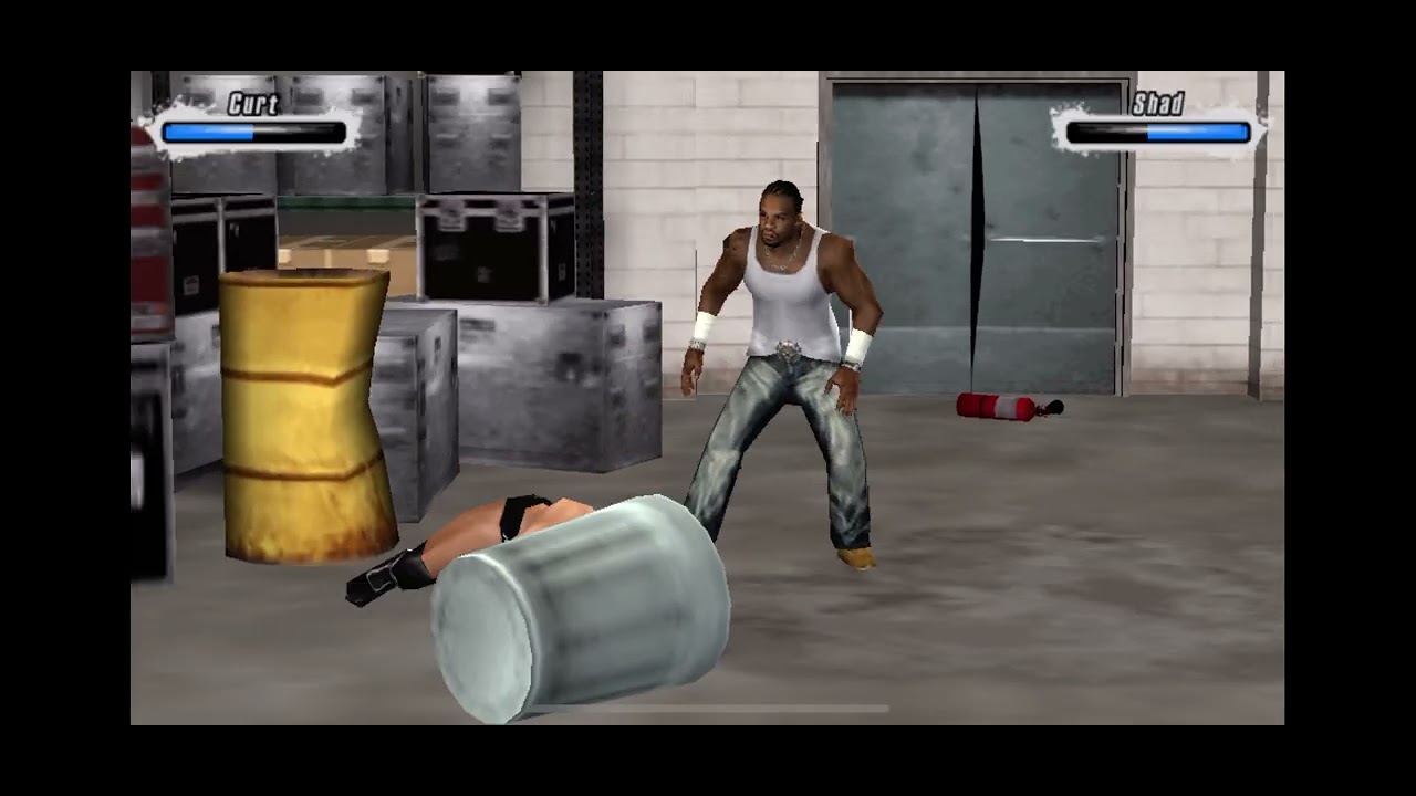 #SmackdownvsRaw2009PPSSPP - Curt Hawkins vs. Shad Backstage Brawl 