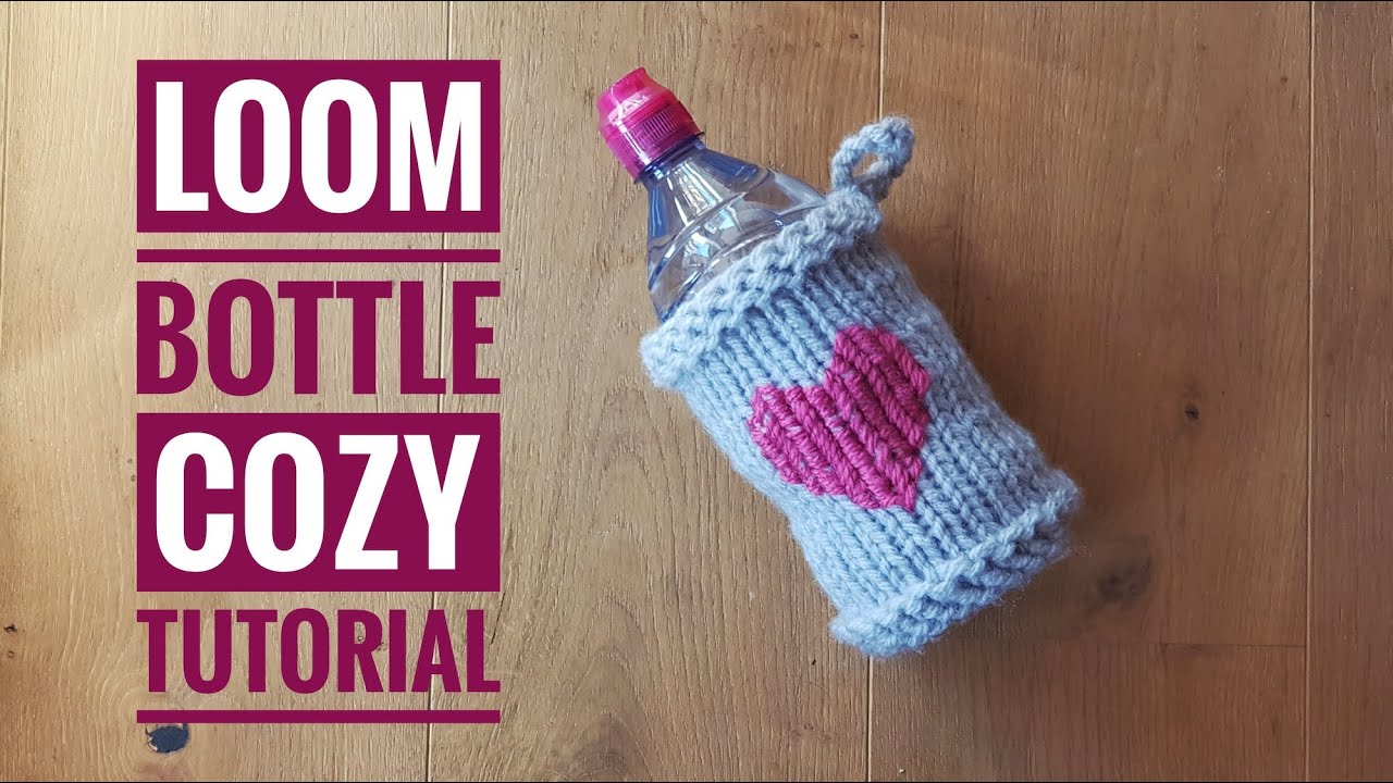 How to Loom Knit a Bottle Cozy (DIY Tutorial)