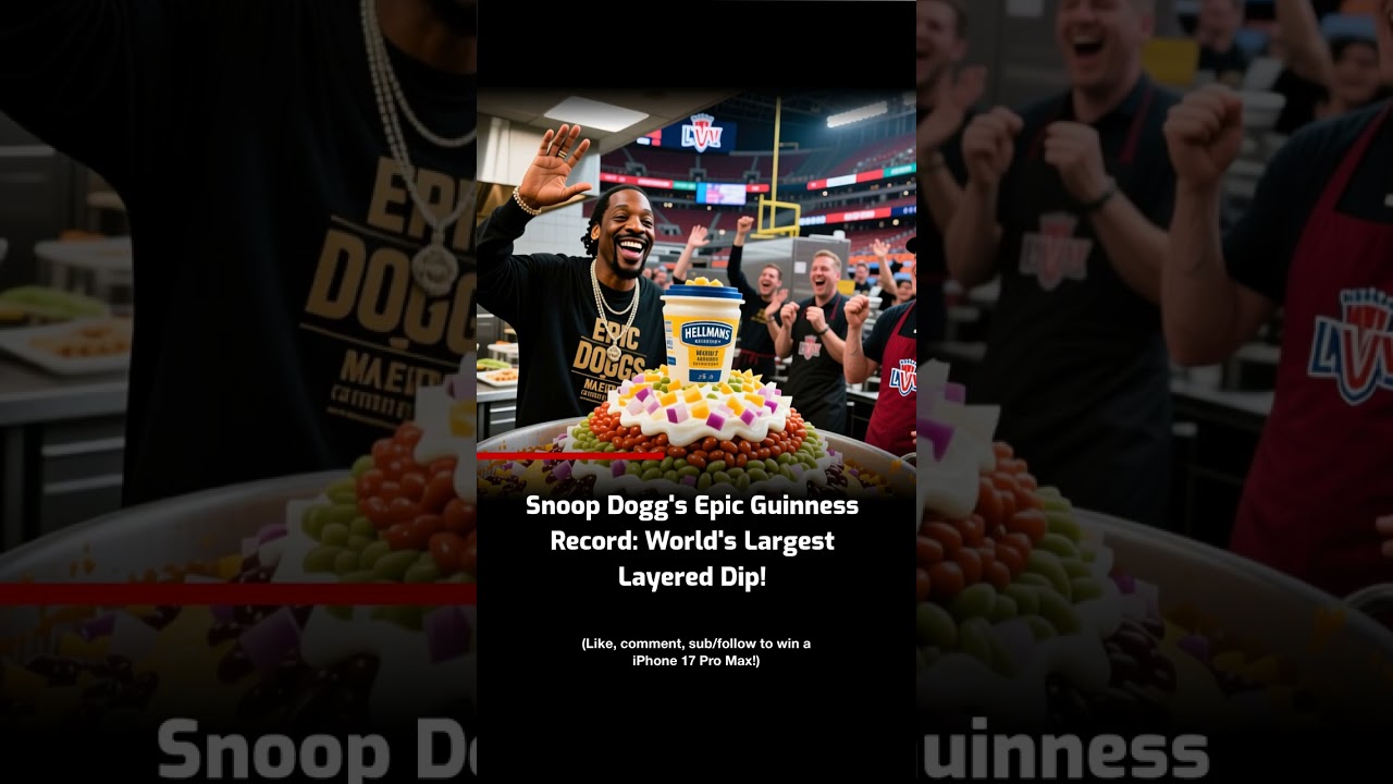 Snoop Dogg's Epic Guinness Record: World's Largest Layered Dip!
