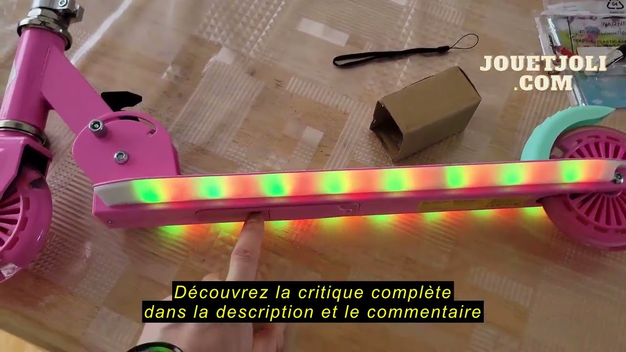 Avis sur la BELEEV V2 Trottinette pour Enfants 3 à 12 Ans, Trottinette Pliable à 2 Roues LED Roues L