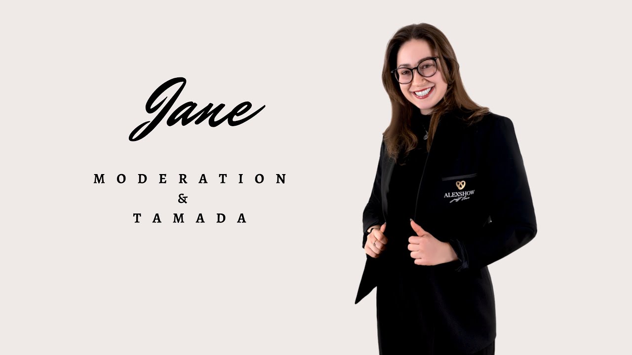 Hochzeitsmoderatorin & Tamada Jane f&uuml;r deine Hochzeit | Mehrsprachige Hochzeitsmoderation