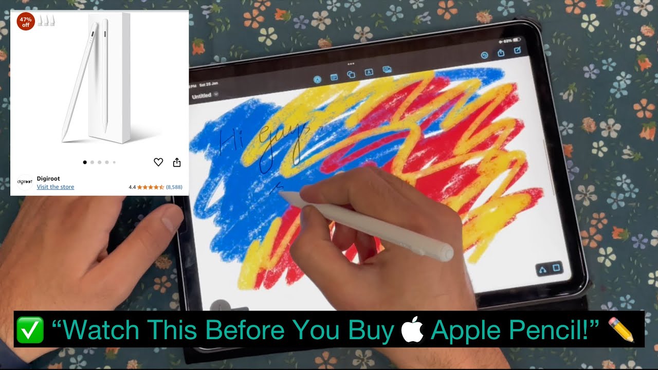 DIGIROOT Ipad Pencil | apple alternative pencil for ipad | best pencil for ipad air 4th gen