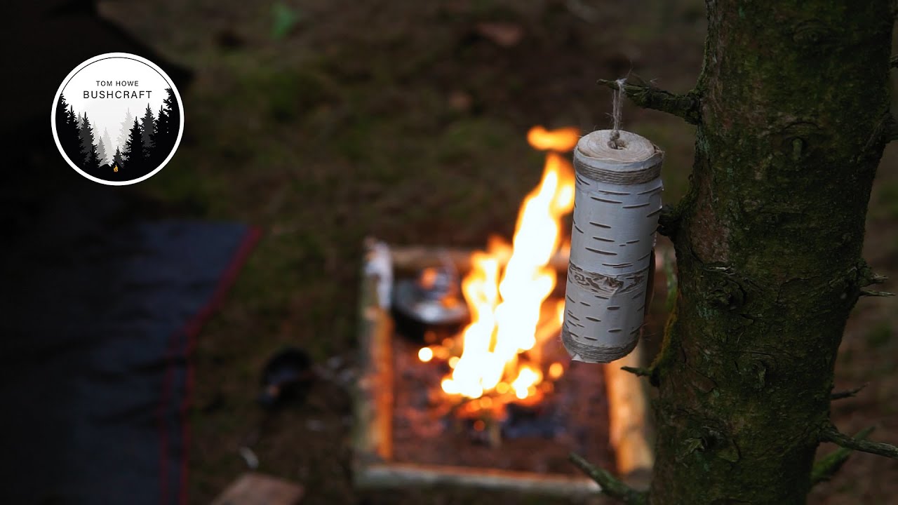 Solo Bushcraft Trip, Plough Point Tarp, Birch Bark Container, Breakfast Soda