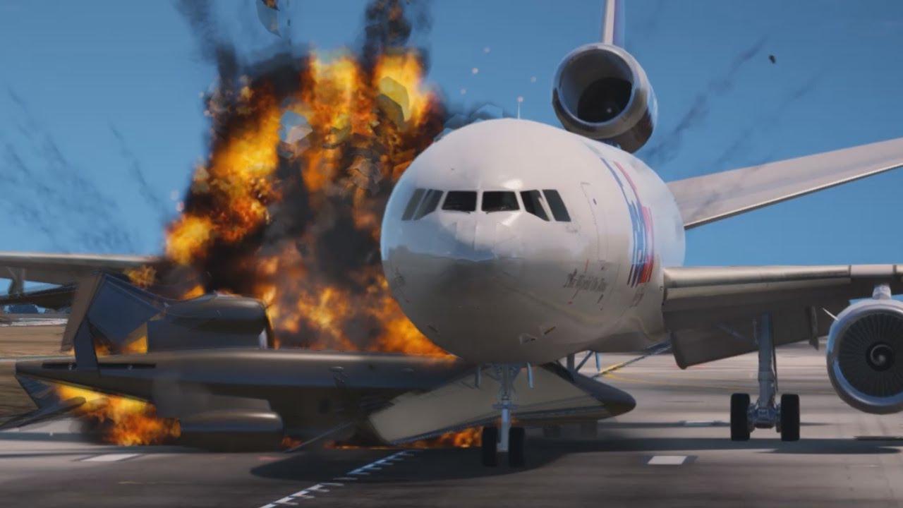 【GTA5】ロスサントス国際空港 着陸事故