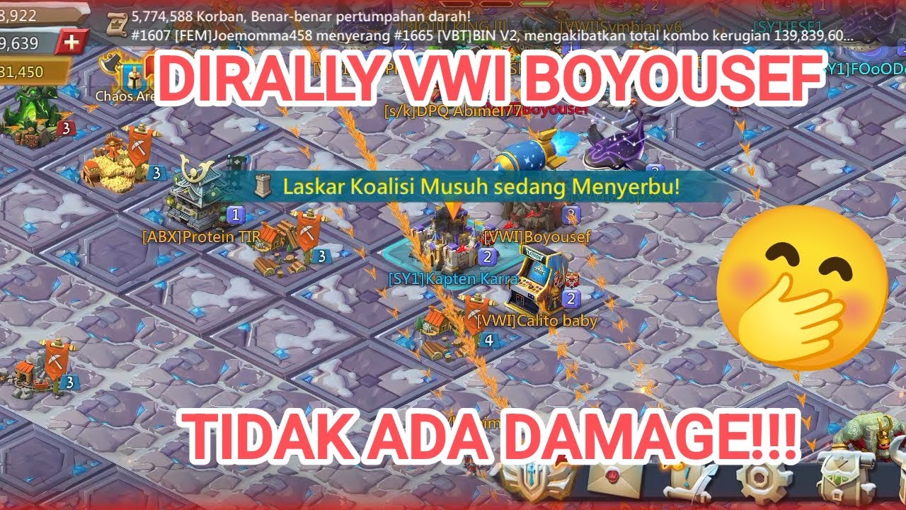 LORDS MOBILE | SPESIAL TAHUN BARU DIRALLY VWI BOYOUSEF TIDAK ADA DAMAGE?!