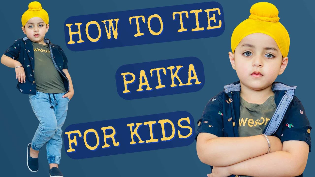 HOW TO TIE PATKA FOR KIDS || DASTAR TUTORIAL || KESKI FOR SCHOOL || WITH WHOLE DETAIL