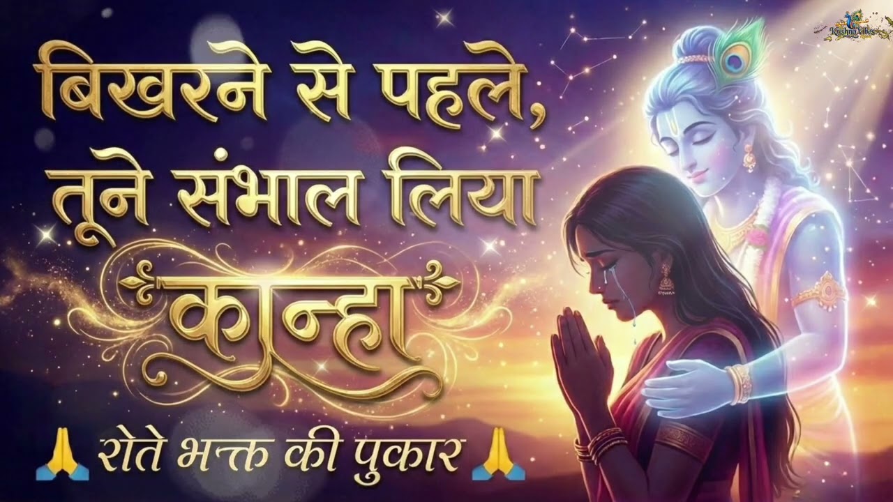 बिखरने से पहले तूने संभाल लिया 😭 | Soulful Krishna Bhajan | Very Emotional Bhajan | राधे कृष्ण भजन