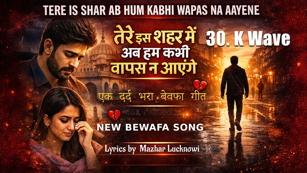 तेरे शहर में अब हम कभी वापस न आएंगे | NEW SONG 2026 | TERE IS SHAR AB HUM KABHI WAPAS NA AAYENE |