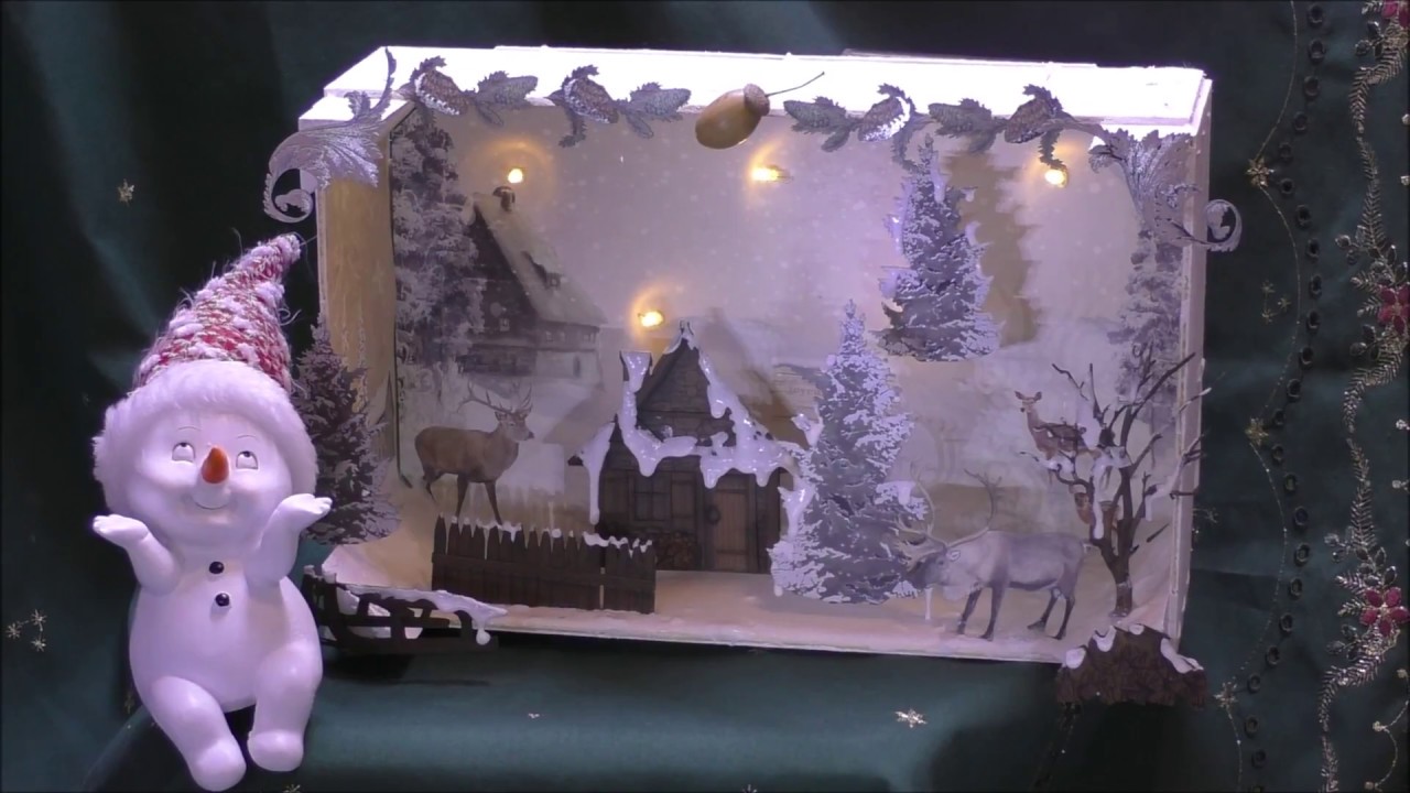Shadow Box- Deko Kiste  - aus Mandarinenkiste gemacht edel und einfach