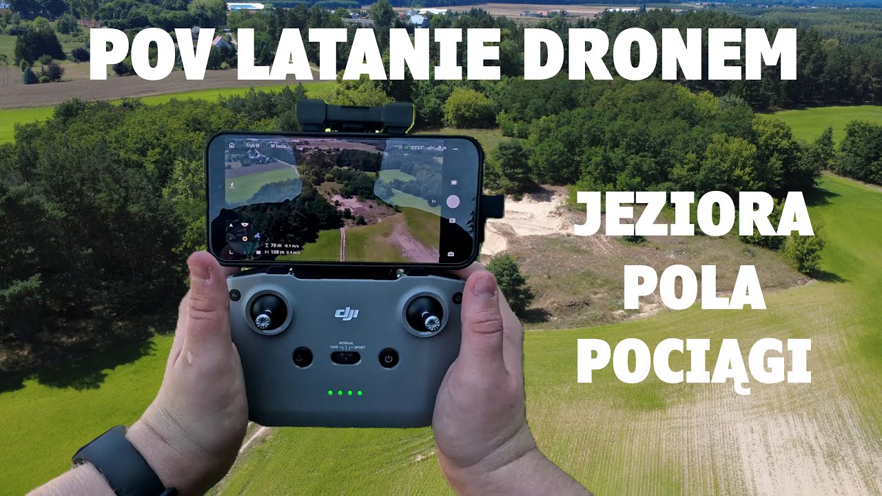 POV Latanie Dronem - Jezioro, Pola, Pociągi