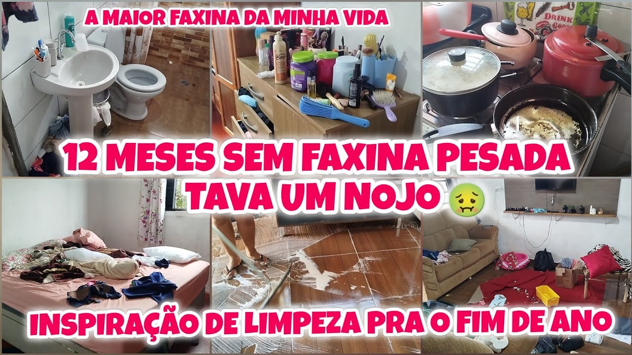 12 MESES SEM FAXINA PESADA😱 A casa tava um LIXO | INSPIRAÇÃO DE LIMPEZA DE FIM DE ANO, MOTIVACIONAL 
