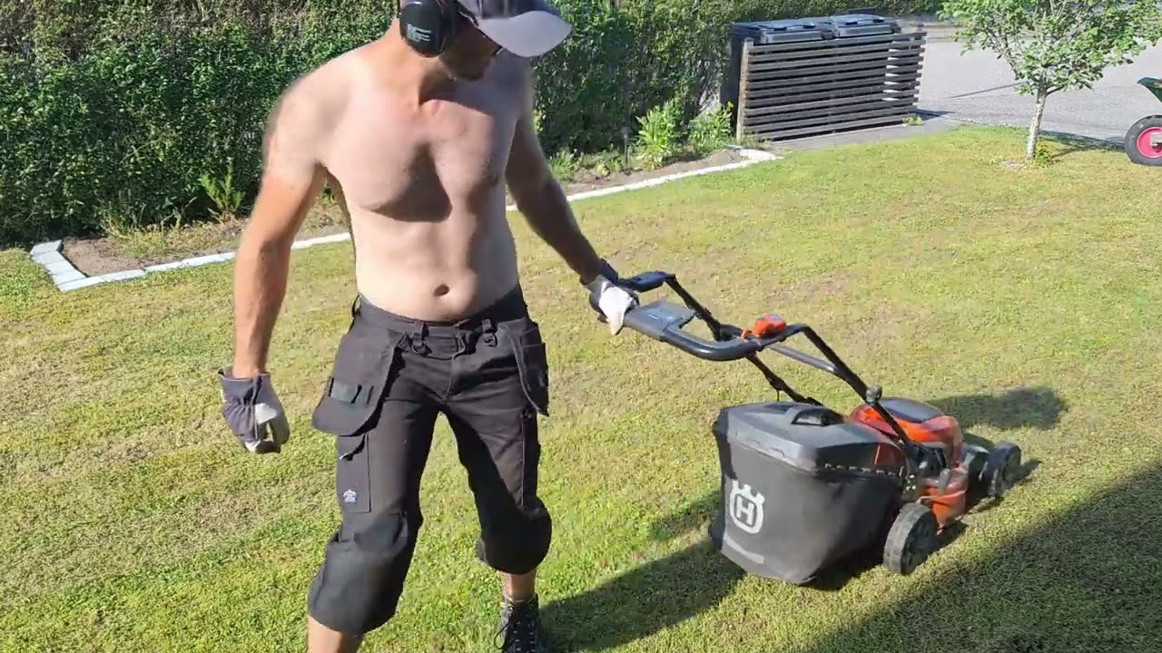 Ta bort ogräs i gräsmatta med mossrivare (elkratta)