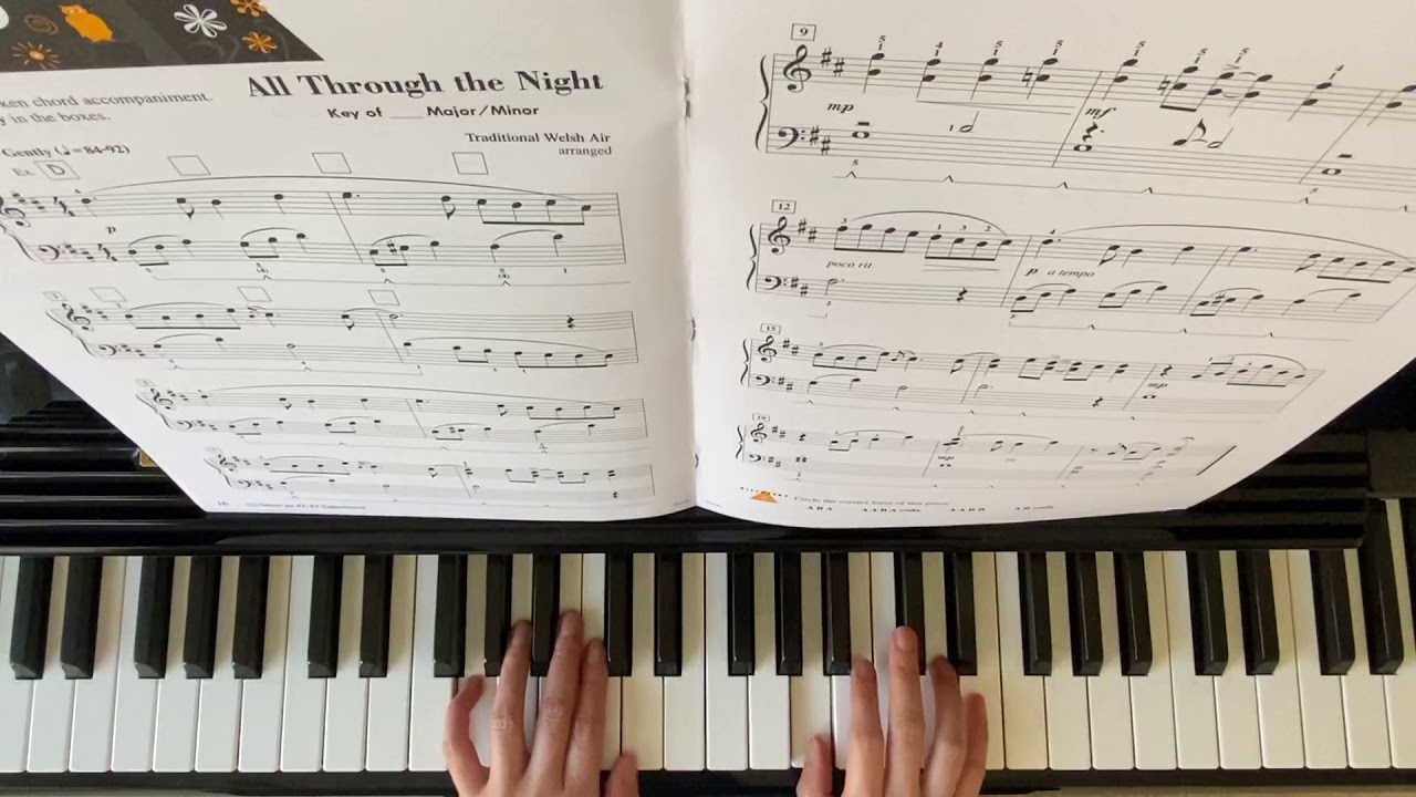 &ldquo; All Through the Night&rdquo; Piano Adventure Performance Book Level 3B