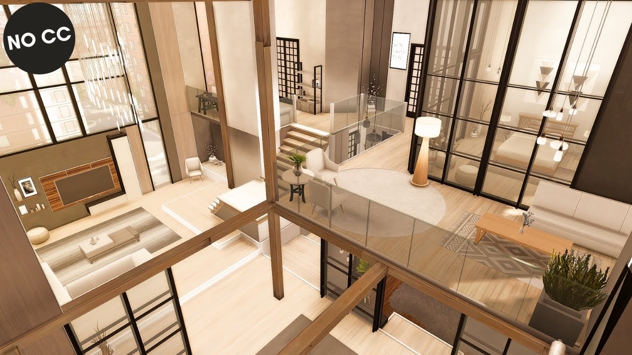 Luxury Penthouse Loft + Plattforms | No CC | Sims 4 Stop Motion Build