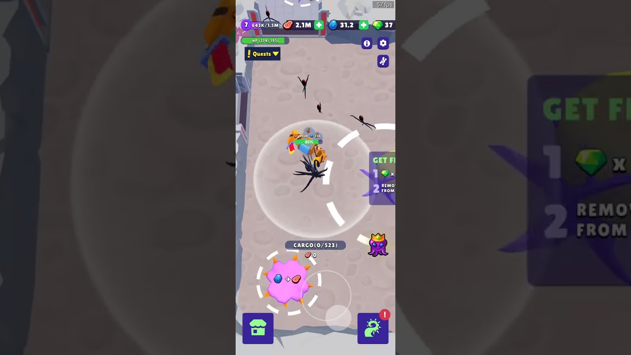 Alien Invasion RPG Idle - Defeating Robot Boss with Low Stats