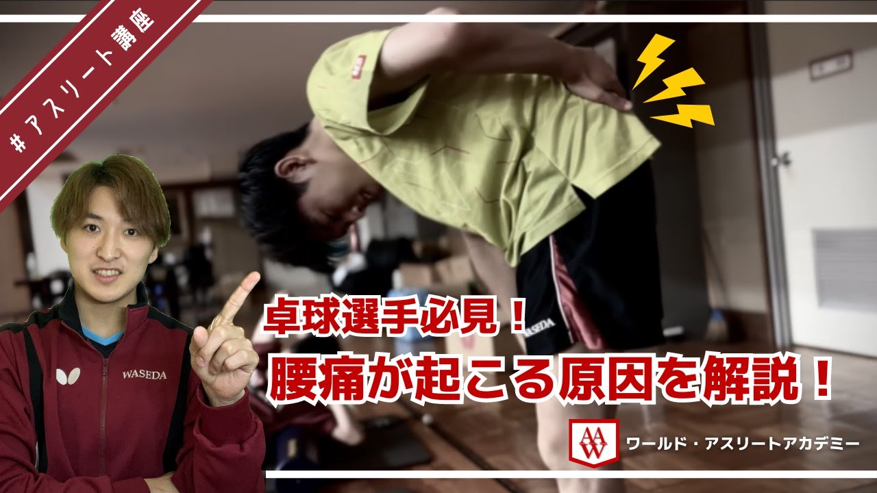卓球選手必見！腰痛が起こる原因を解説！