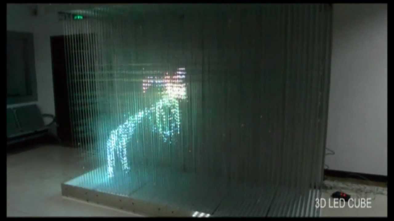 3D LED Cube Laying Screen Flight of the Phoenix