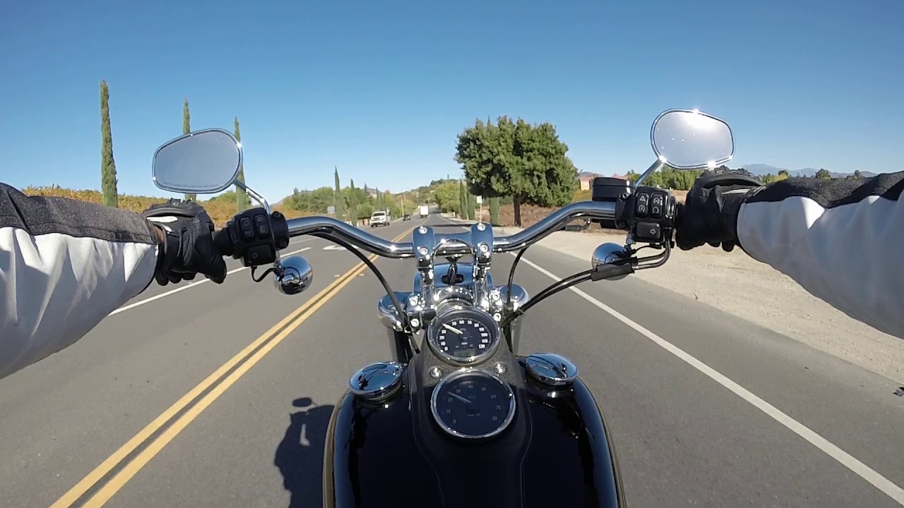 Bassani Road Rage II sound on Harley Dyna Low Rider carving in the back hills! Using GoPro Hero 3+