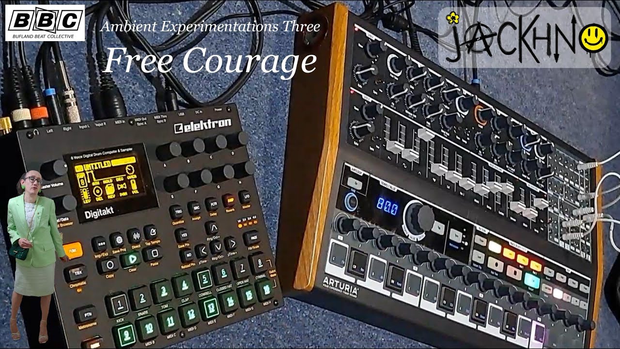 Ambient Beats Live Jam | Digitakt x Minibrute 2S | Rehearsal for Free Courage show
