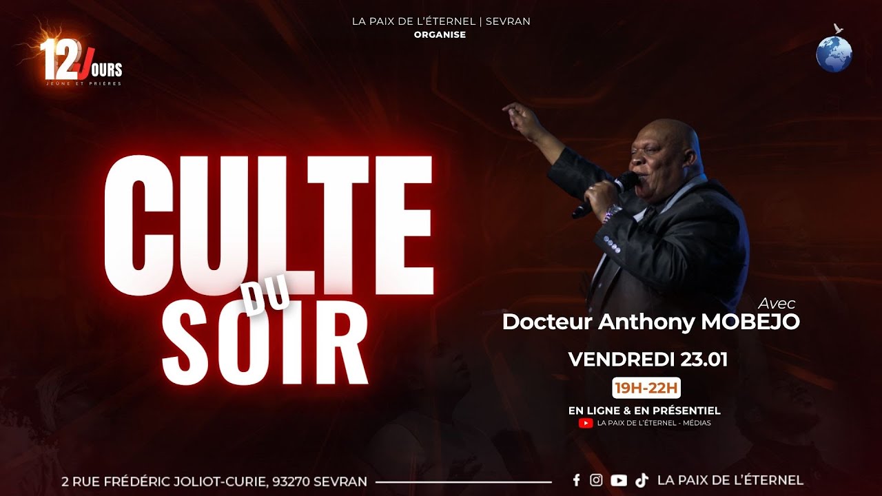 12 JOURS DE JEÛNE ET PRIÈRES 10/12  Vendredi 23 JANVIER 2026