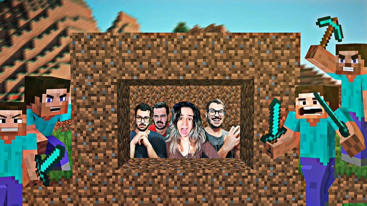 1000 Fãs me Caçando no Minecraft... porém eu tenho 4 Guarda-costas!