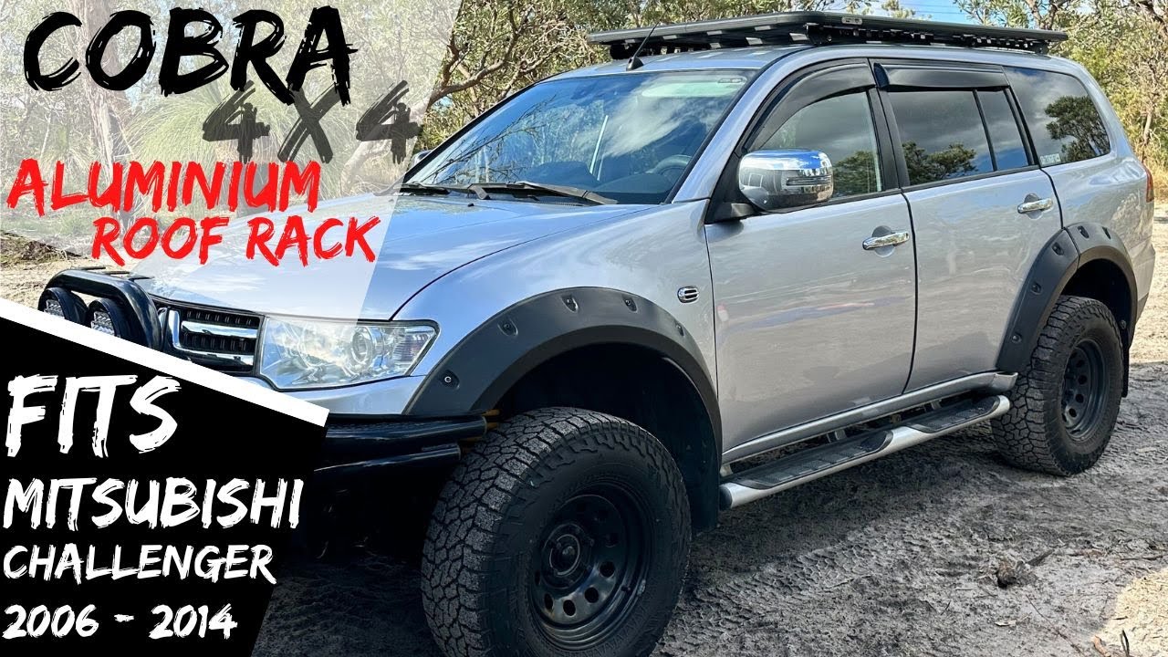 Aluminium Flat Roof Rack Fits Mitsubishi Challenger 2006 - 2014 200cm x 115cm Mounts Tradie Black