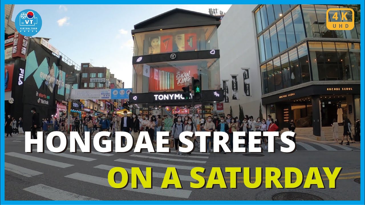 〖4K〗 Hongdae district at Saturday evening 토요일 저녁 홍대 거리 걷기