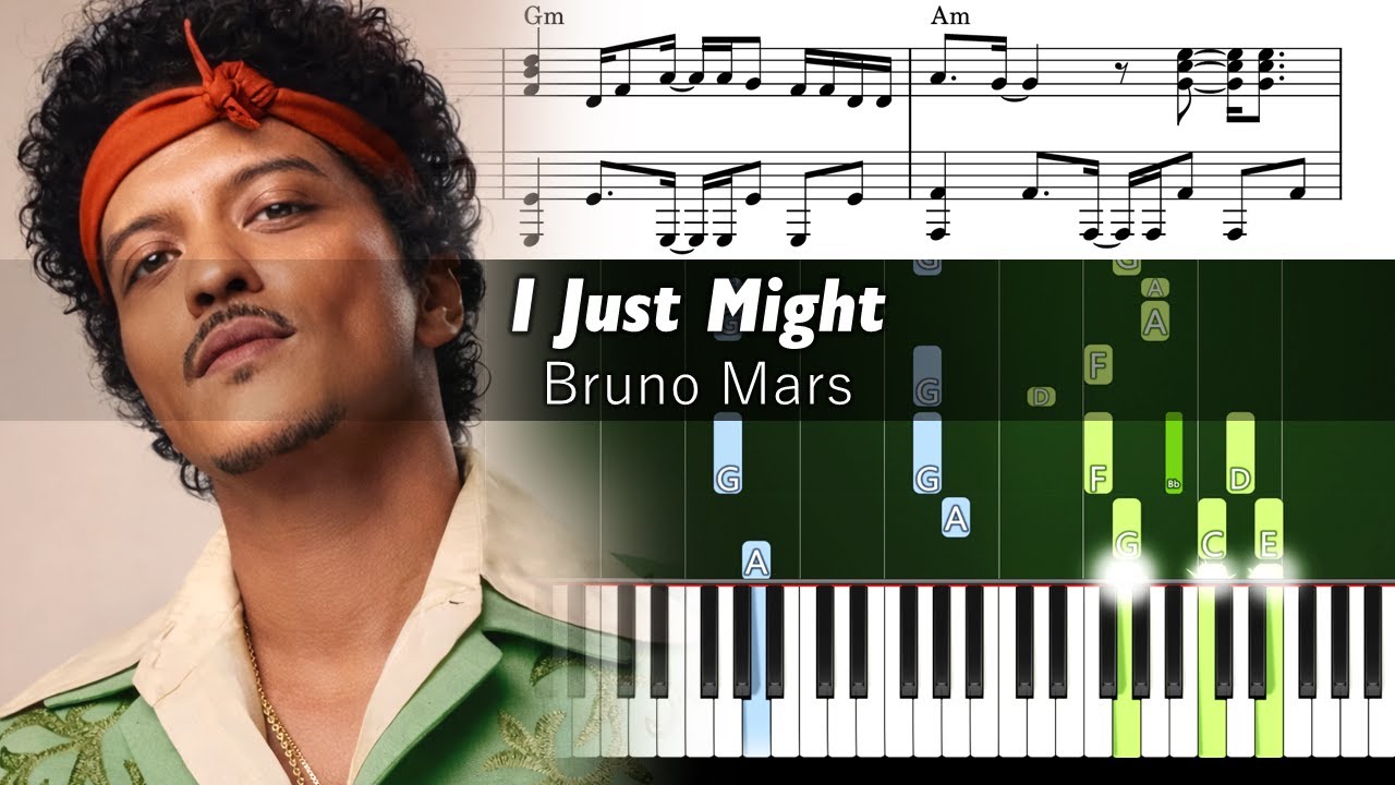 Bruno Mars - I Just Might - Piano Tutorial with Sheet Music
