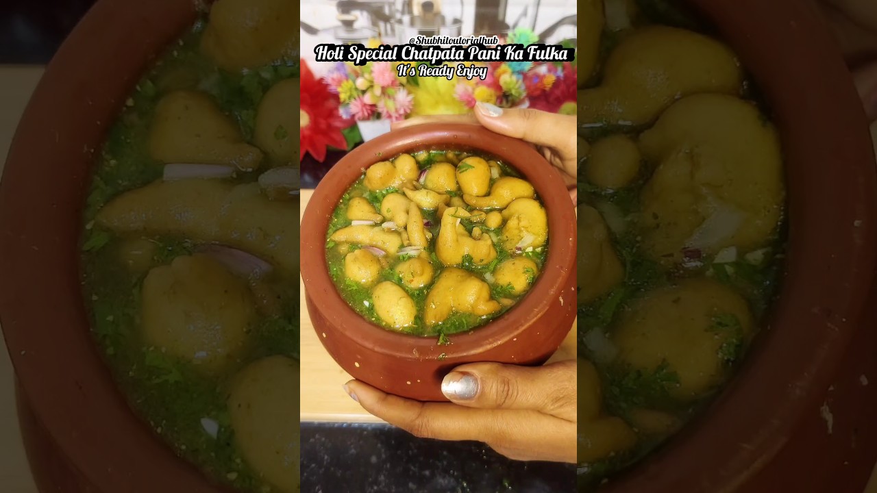 Chatpate Pani Wale Phulke🤤(Holi Special Recipes)#holispecial #recipe#trending#shorts#viralvideo#holi