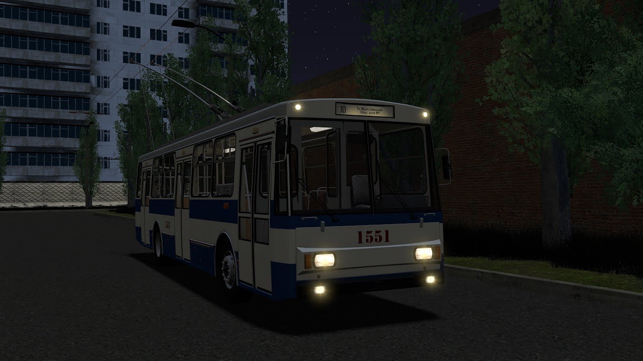 ATroll / Ozersk / Skoda 14Tr / route №10 / (4K)