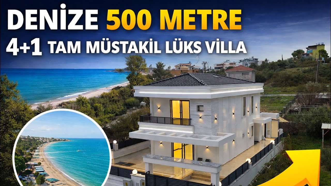 DENİZE 500 METRE 4+1 İŞÇİLİK GÜZELİ TAM MÜSTAKİL VİLLA TURU