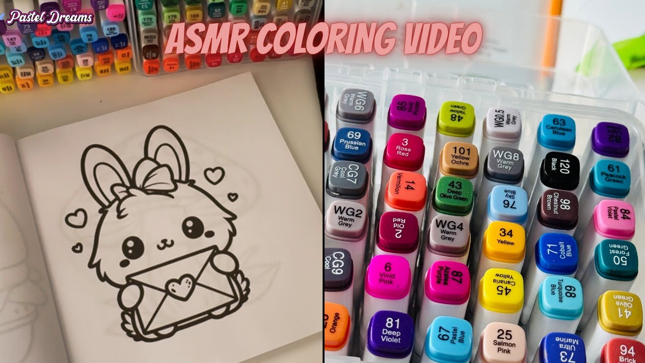 Relaxing and satisfying coloring video | ASMR Coloring my own coloring Video