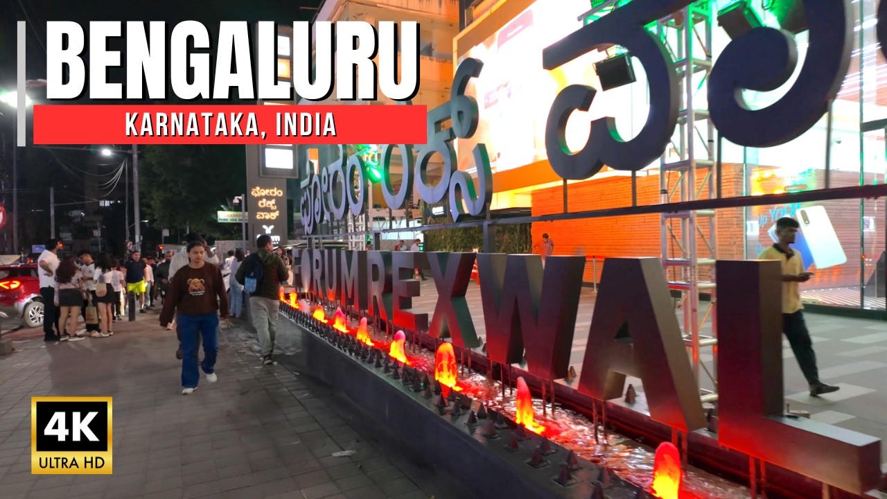 【India Walk 4K】MG Road to Brigade Road | Bengaluru | 2025