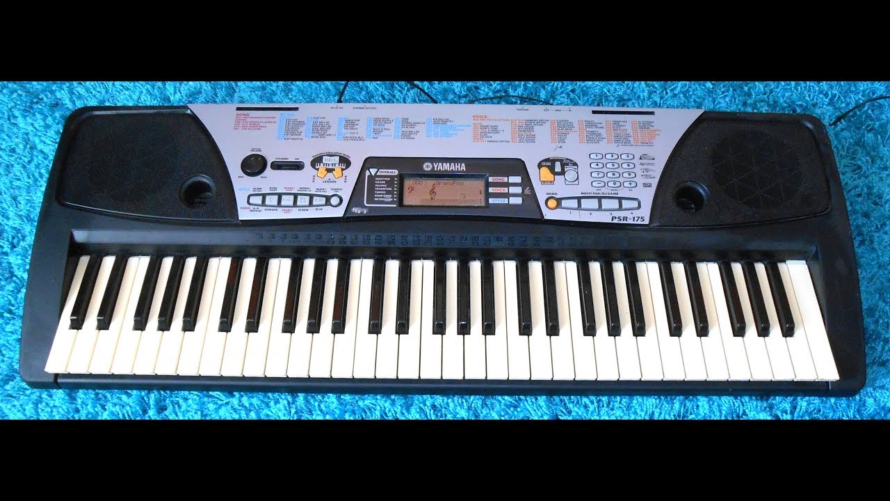 YAMAHA PSR-175 61 KEY ELECTRONIC KEYBOARD WITH DJ VOICES + POWER SUPPLY