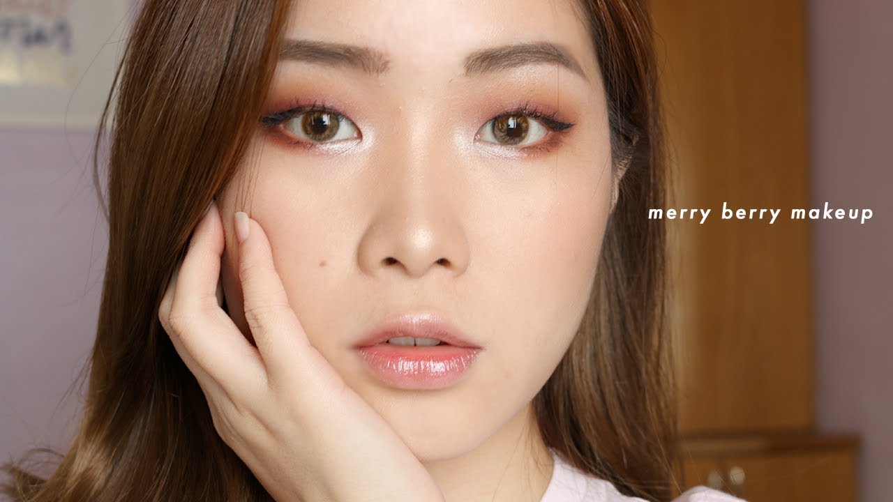 MERRY BERRY HOLIDAY MAKEUP | ASIAN MONOLID